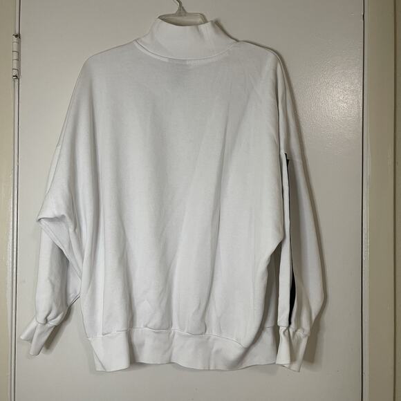 Adidas high neck white logo long sleeve shirt size medium - Picture 3 of 5